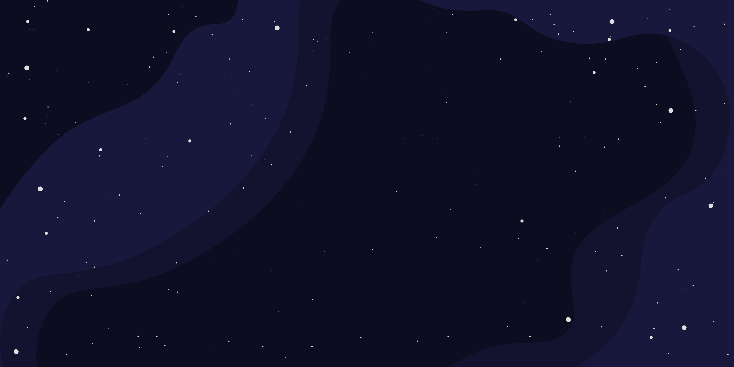 Abstract dark blue space background with stars and flowing nebula-like shapes